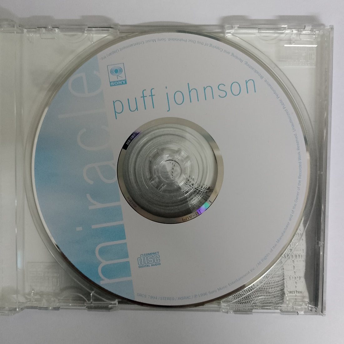 ซีดี Puff Johnson - Miracle CD VG+
