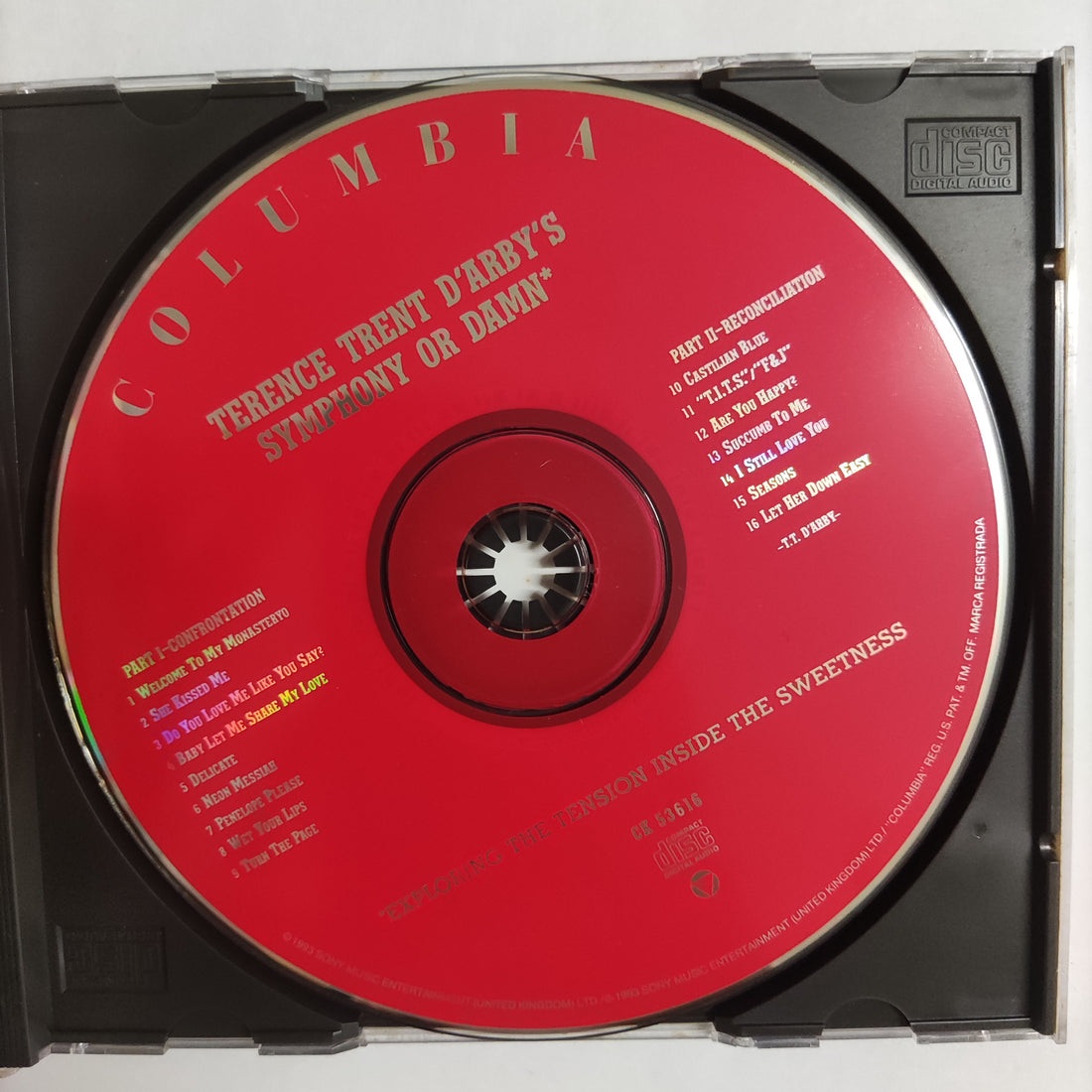 ซีดี Terence Trent D'Arby = Terence Trent D'Arby - Terence Trent D'Arby's Symphony Or Damn* = テレンス・トレント・ダービーSymphony Or Damn CD NM or M-