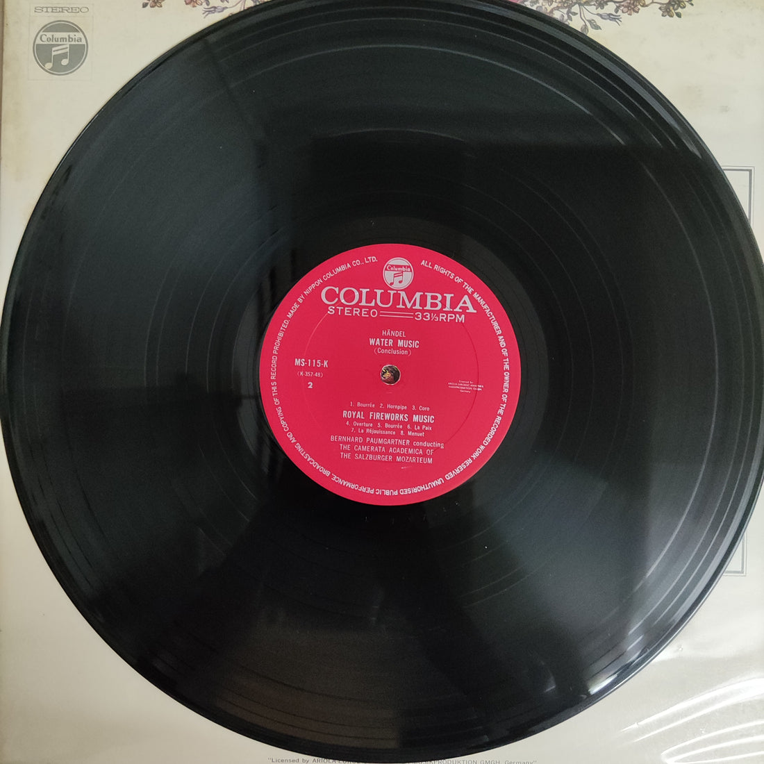 แผ่นเสียง Händel - Water Music Royal Fireworks Music Vinyl VG+