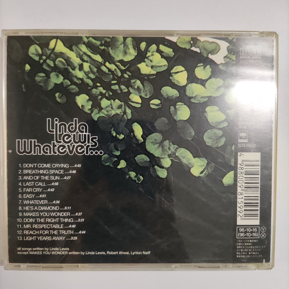ซีดี Linda Lewis - Whatever... CD NM or M-