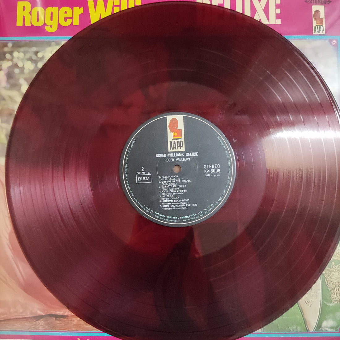 แผ่นเสียง Roger Williams - Roger Williams Deluxe Vinyl VG แผ่นสี
