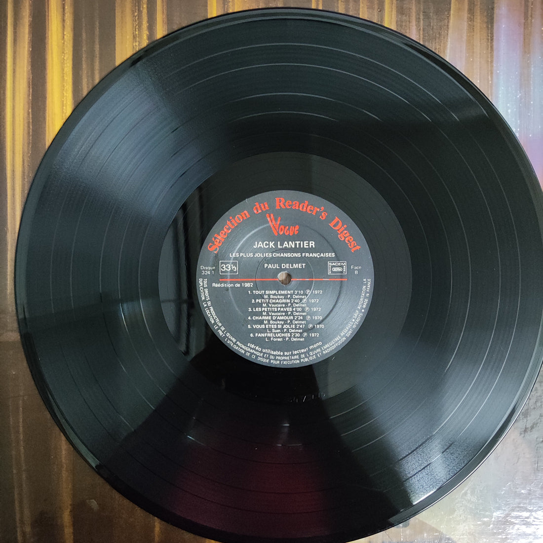 แผ่นเสียง Jack Lantier - Les Plus Jolies Chansons Francaises Vinyl VG+ 10LPs