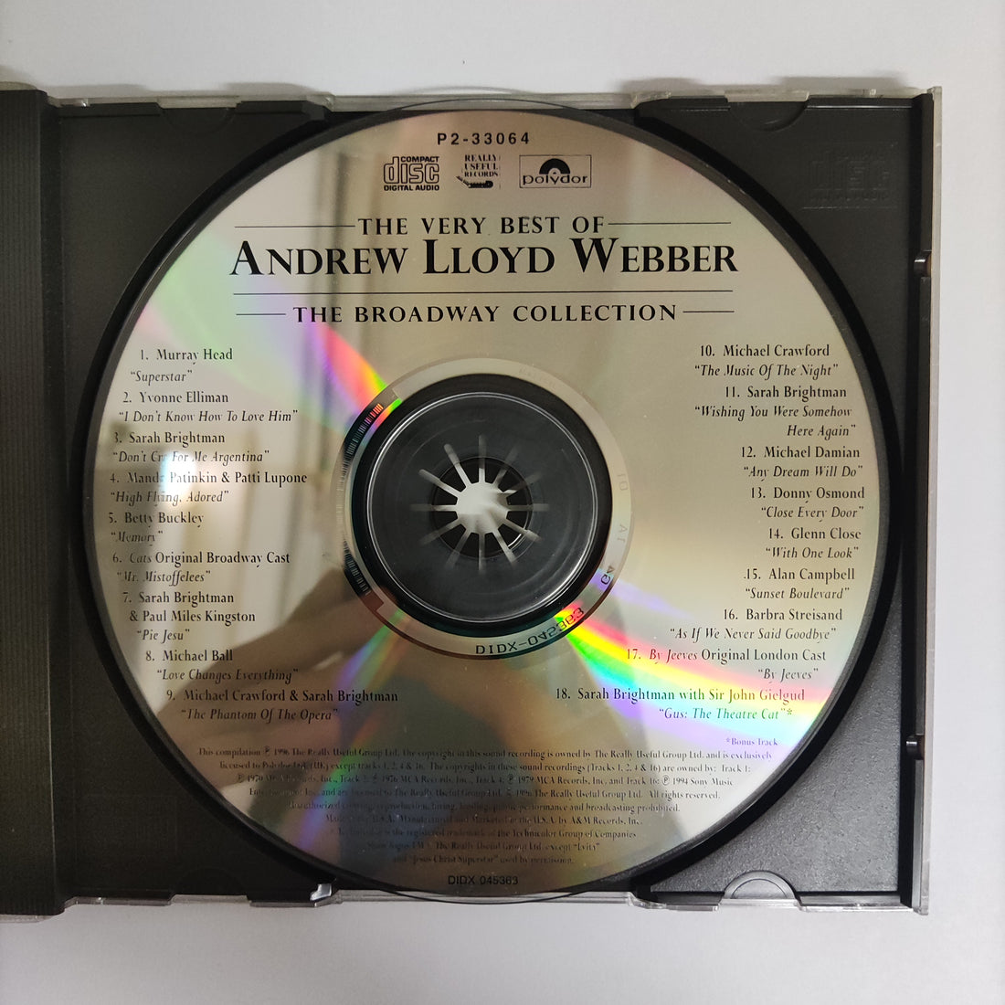 ซีดี Andrew Lloyd Webber - The Very Best CD VG+