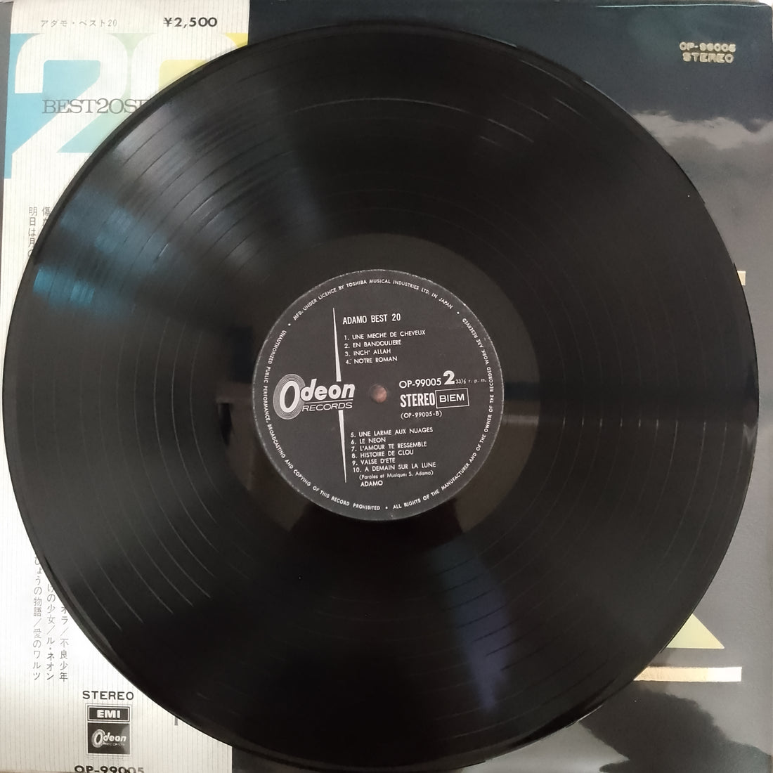 แผ่นเสียง Adamo - Best 20 Vinyl VG+