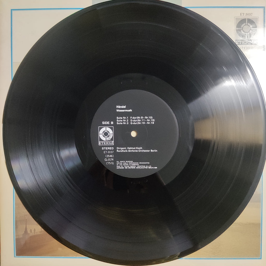 แผ่นเสียง Helmut Koch - Rundfunk Sinfonie Orchester Berlin / G.F. Handel Wassermusik Vinyl VG+