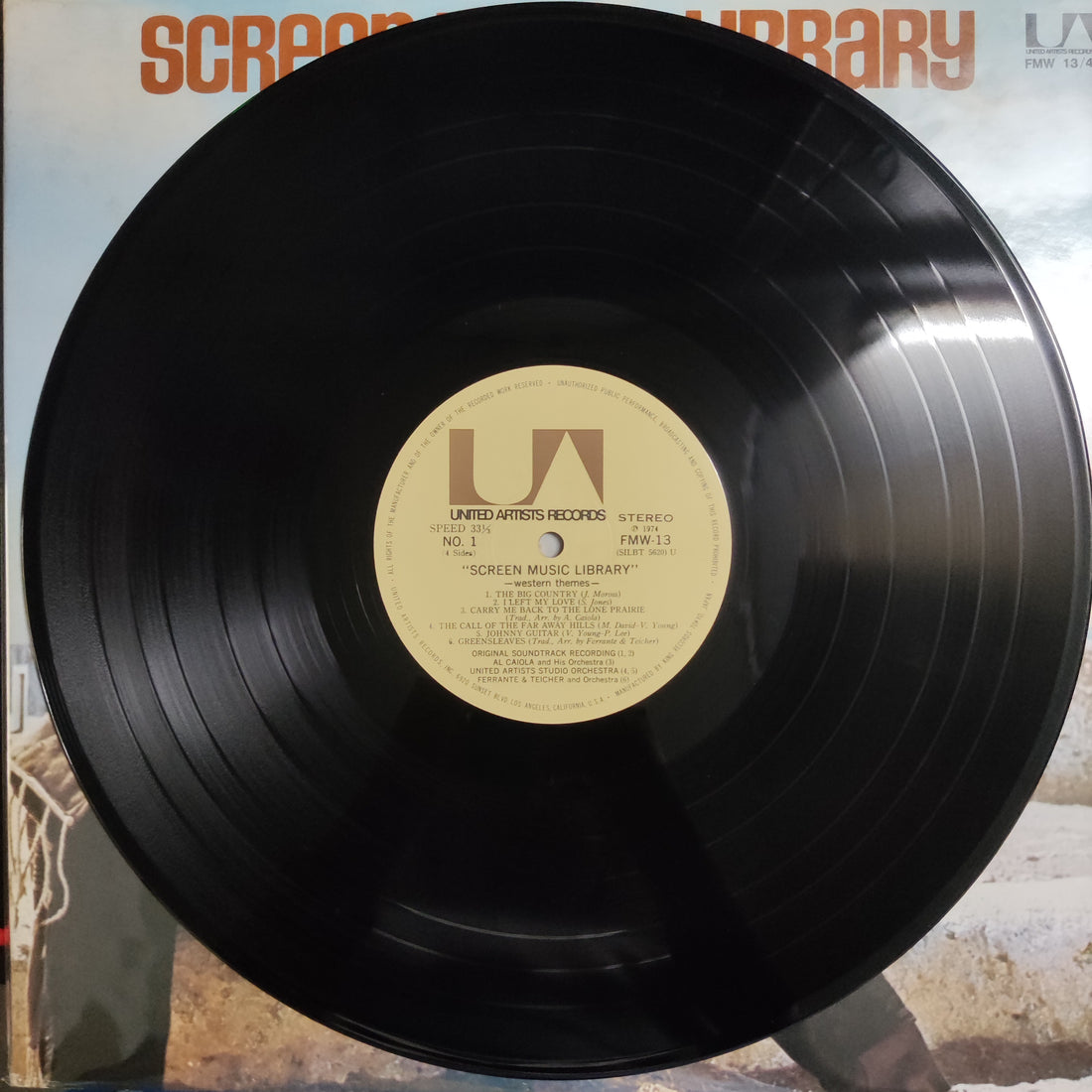 แผ่นเสียง Various - Screen Music Library Western Themes Vinyl VG+ 2LPs