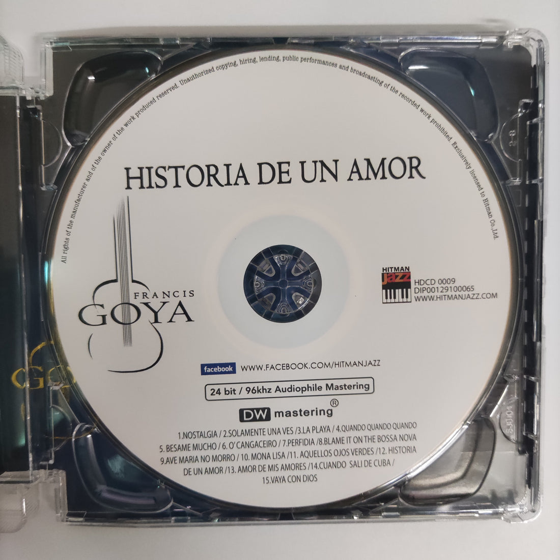 ซีดี Francis Goya - Historia De un Amor CD NM แผ่นทอง