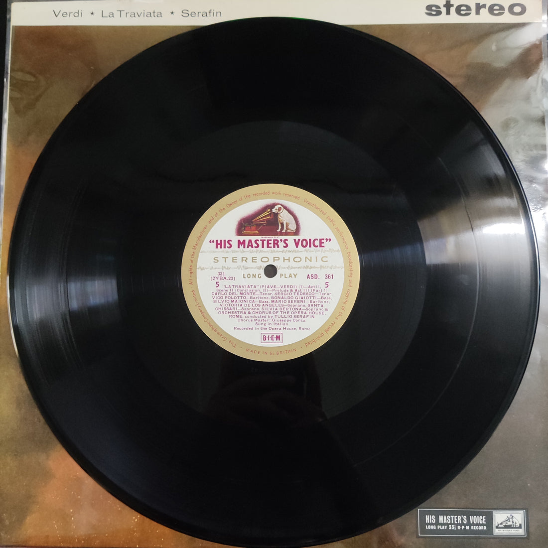 แผ่นเสียง Tullio Serafin - Verdi La Traviata Victoria De Los Angeles Carlo Del Monte Mario Sereni Vinyl VG+