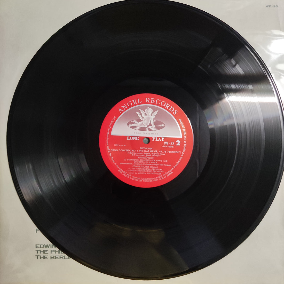 แผ่นเสียง Wilhelm Furtwangler - Edwin Fischer - Beethoven / Piano Concerto No.5 In E Flat Major Op.53 Vinyl VG+