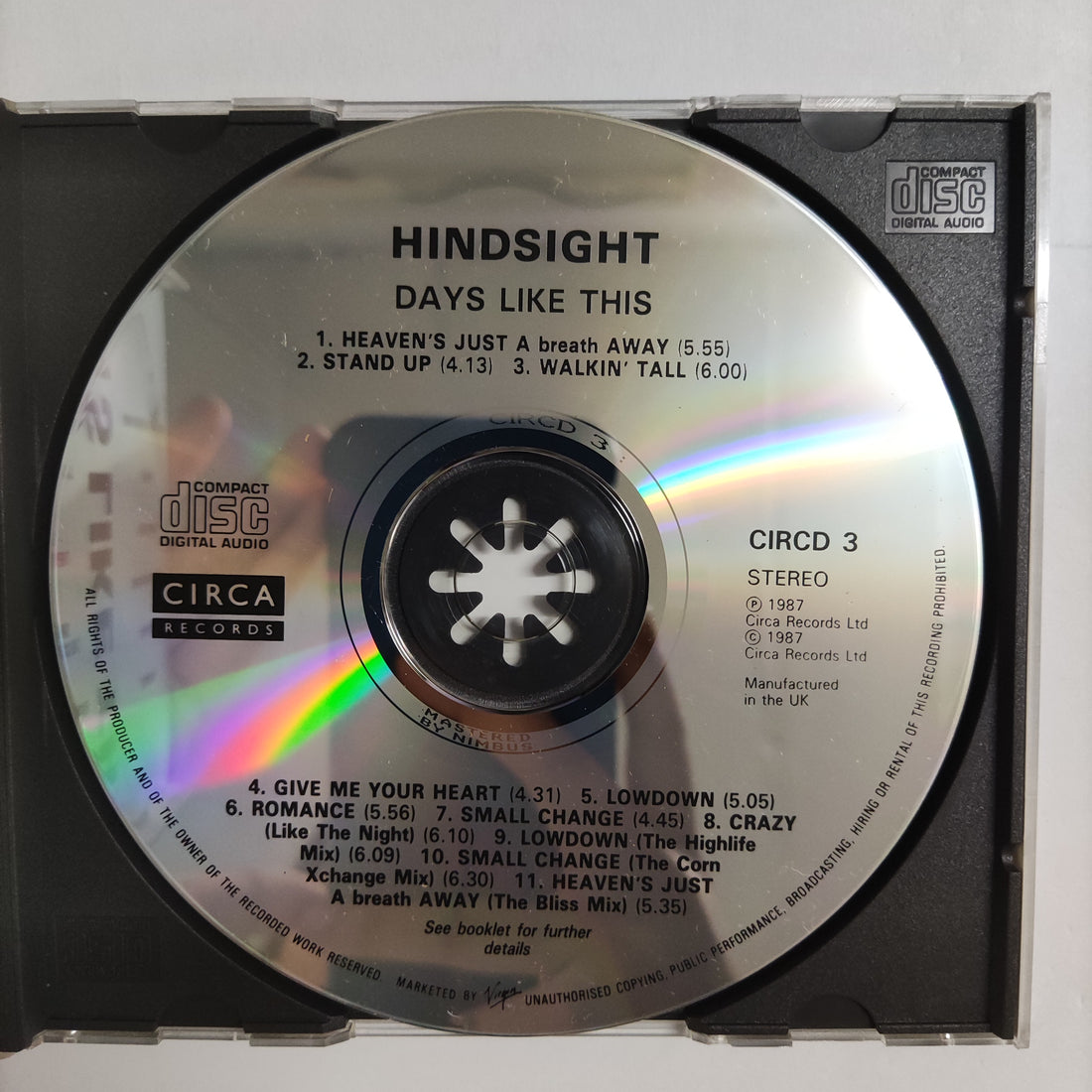 ซีดี Hindsight - Days Like This CD VG+