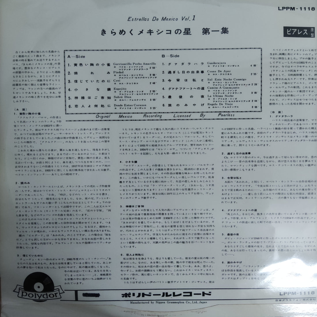 แผ่นเสียง Various - Estrellas De Mexico Vol.1 Vinyl VG+