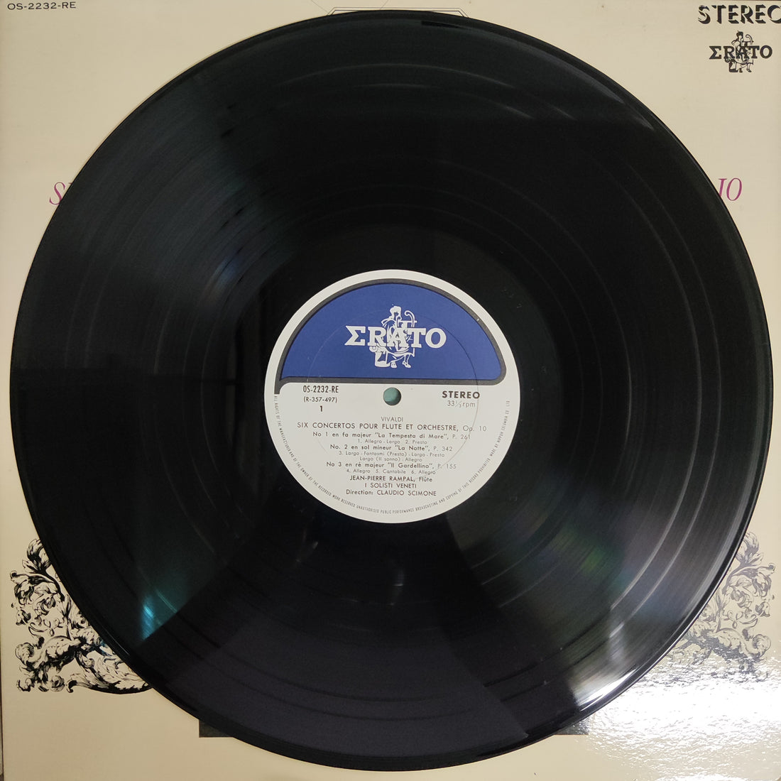 แผ่นเสียง Jean-Pierre Rampal - I Solisti Veneti Vivaldi Six Concertos Pour Flute & Orchestre Op.10 Vinyl VG+