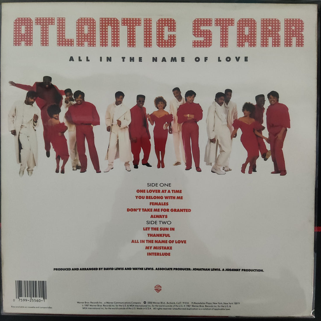 แผ่นเสียง Atlantic Starr - All In The Name Of Love Vinyl VG+