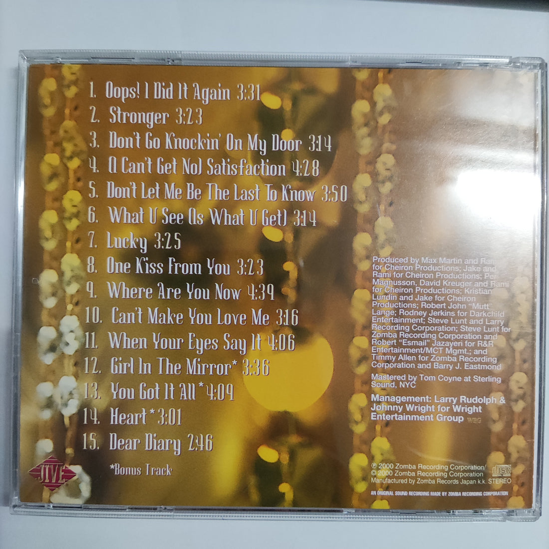 ซีดี Britney Spears - Oops!... Did It Again CD NM