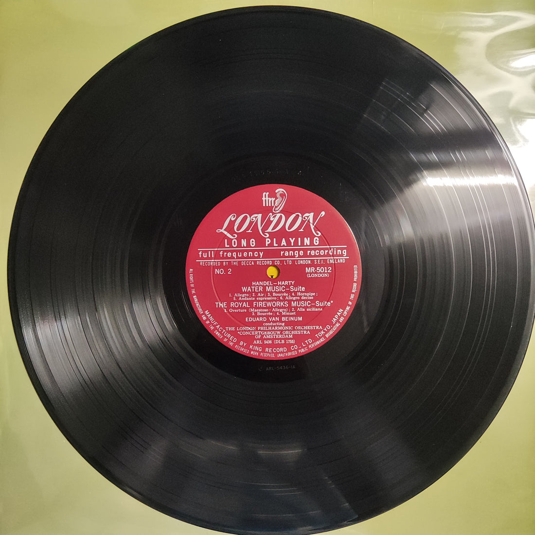 แผ่นเสียง Eduard van Beinum - The London Philharmonic Orchestra Concert Gebouw Orchestra Of Amsterdam / Mozart K.525,K.136 - Karl Munchinger / Handel-Harty Vinyl VG+