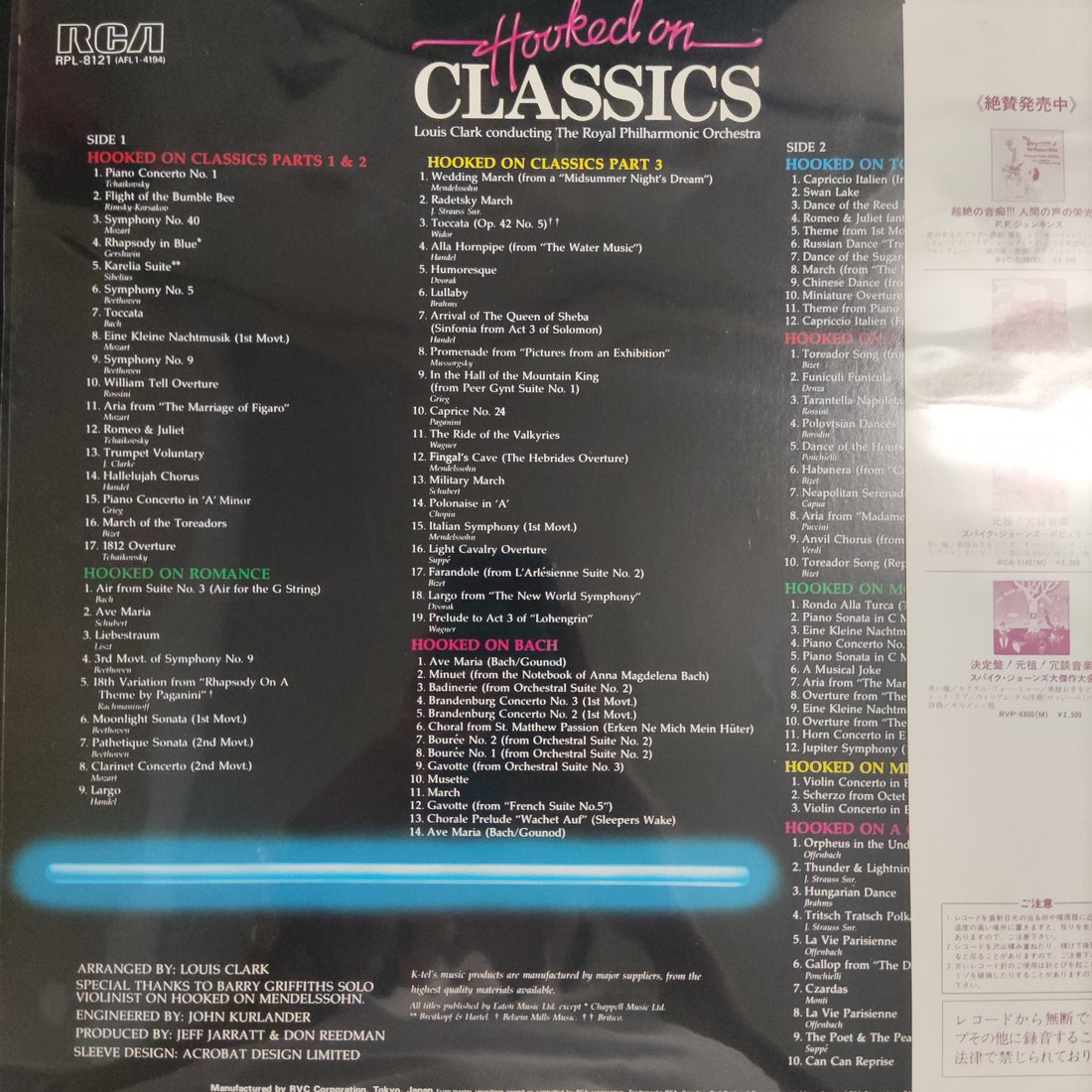 แผ่นเสียง Louis Clark Conducting Royal Philharmonic Orchestra - Hooked On Classics Vinyl VG+