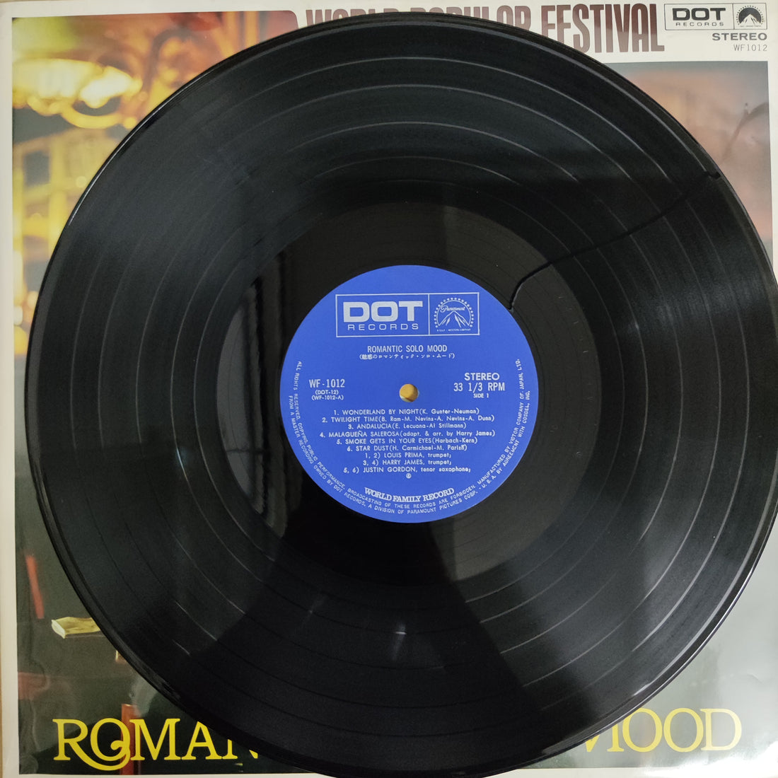 แผ่นเสียง Various - World Popular Festival Romantic Solo Mood Vinyl VG+