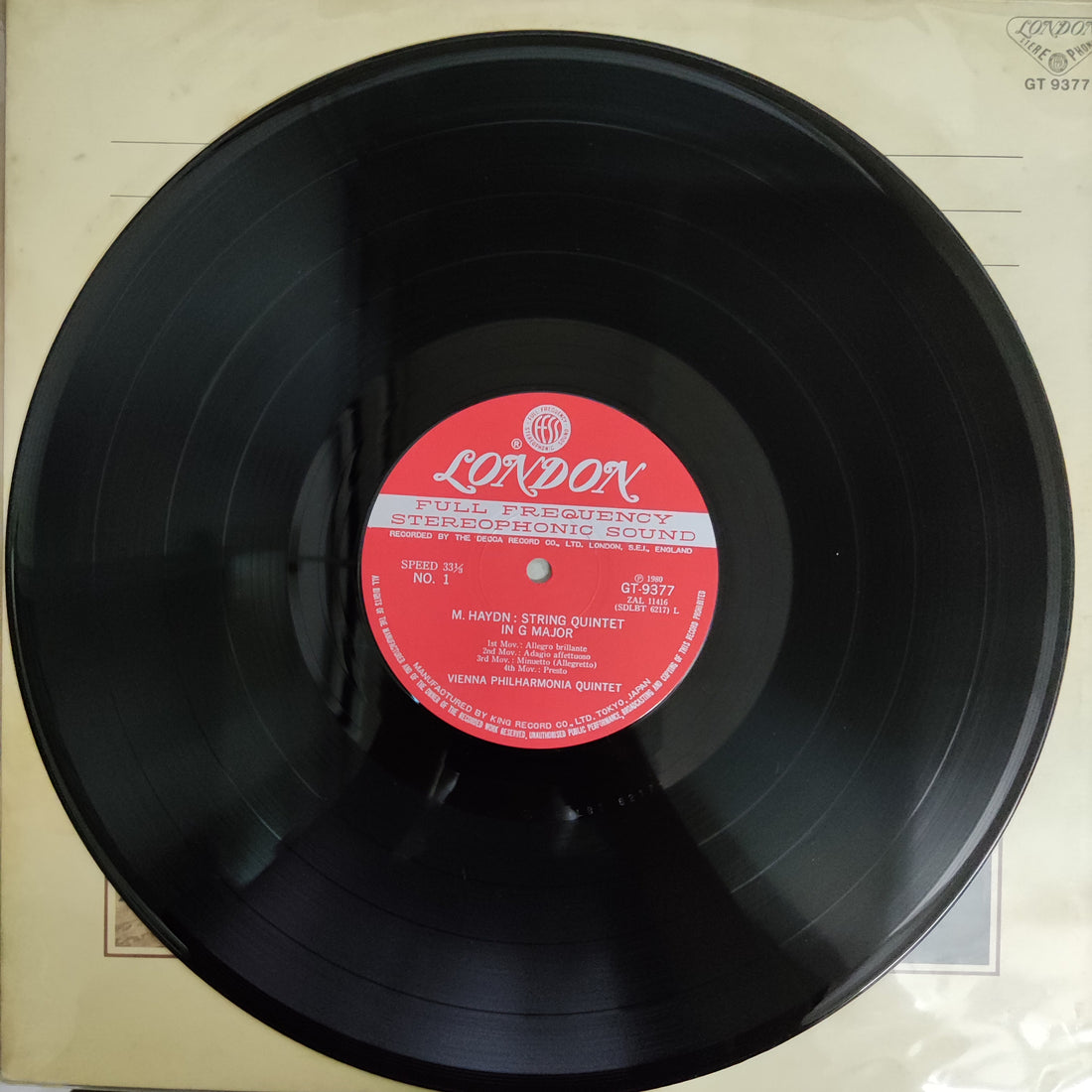 แผ่นเสียง Michael Haydn - String Quintets In G Major In F Major Vinyl VG+