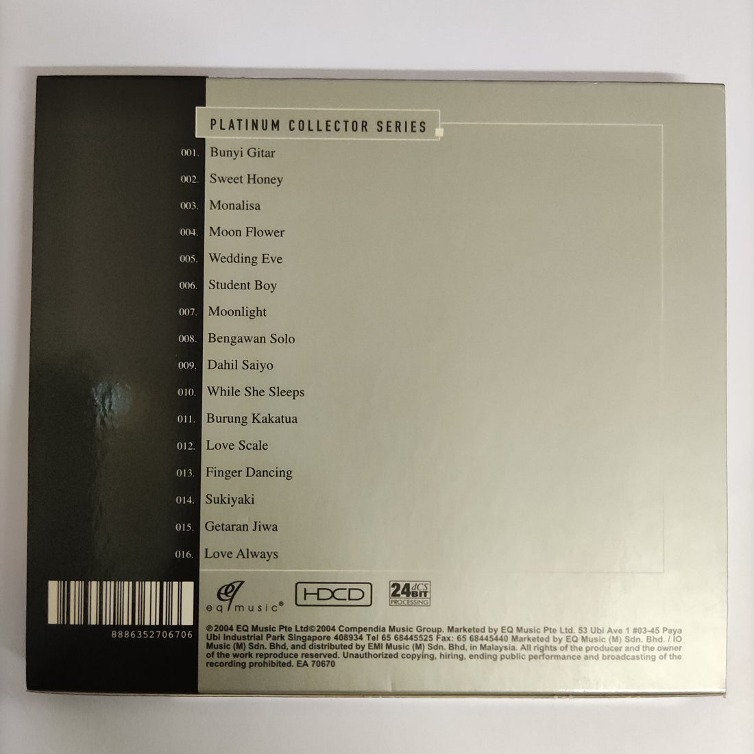ซีดี Roger Wang - Platinum Collector Series CD NM