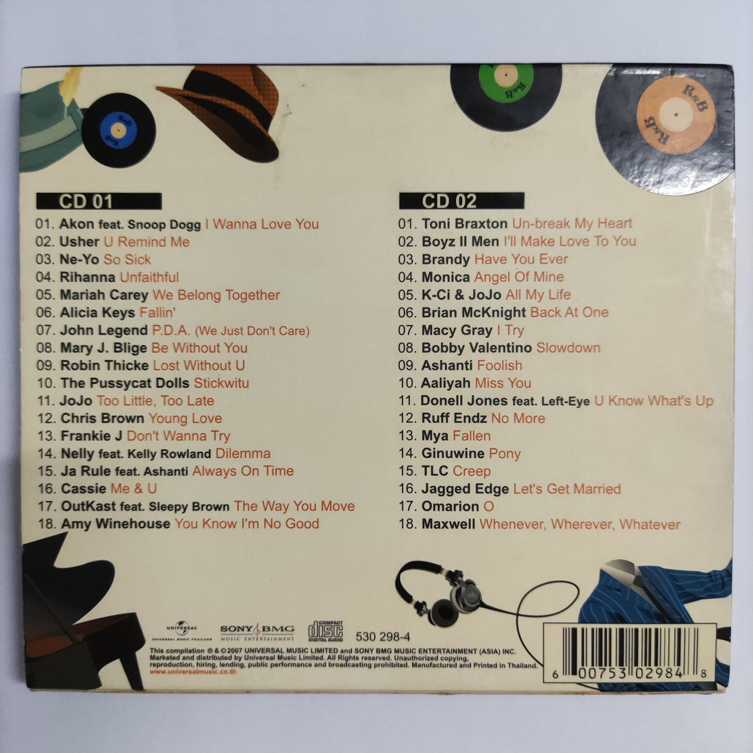 ซีดี Various - Pop The Best Of R&B Love Song CD VG+ 2CDs