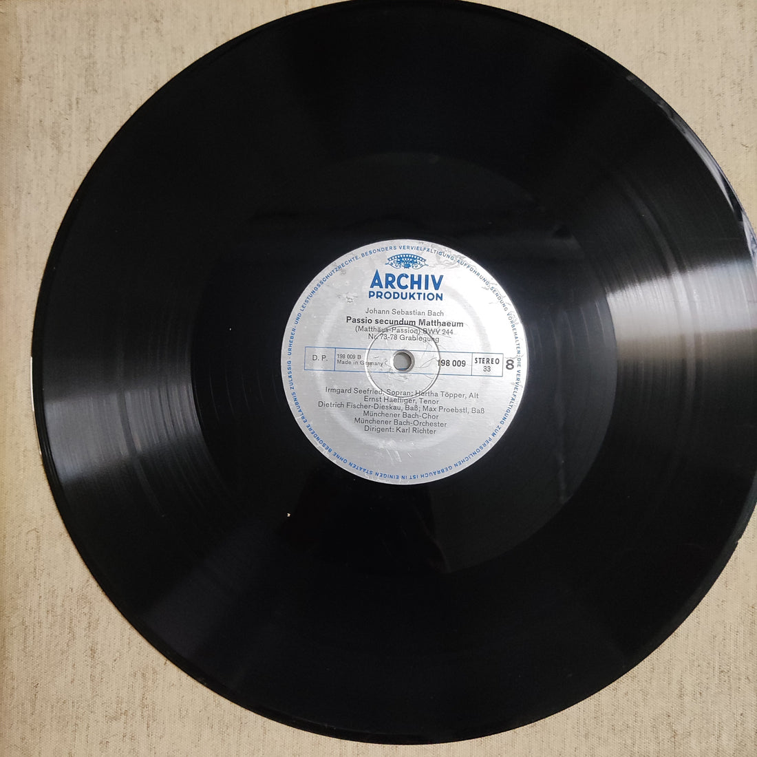 แผ่นเสียง Johann Sebastian Bach - Passio Secundum Matthaeum Vinyl VG+ 4LPs