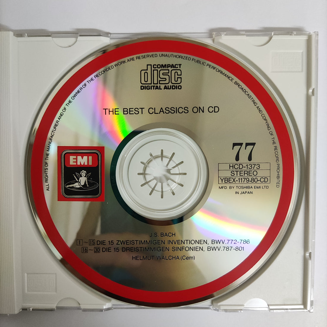 ซีดี J.S. Bach - Die 15 Zweistimmigen Inventionen Die 15 Dreistimmigen Sinfonien CD VG+