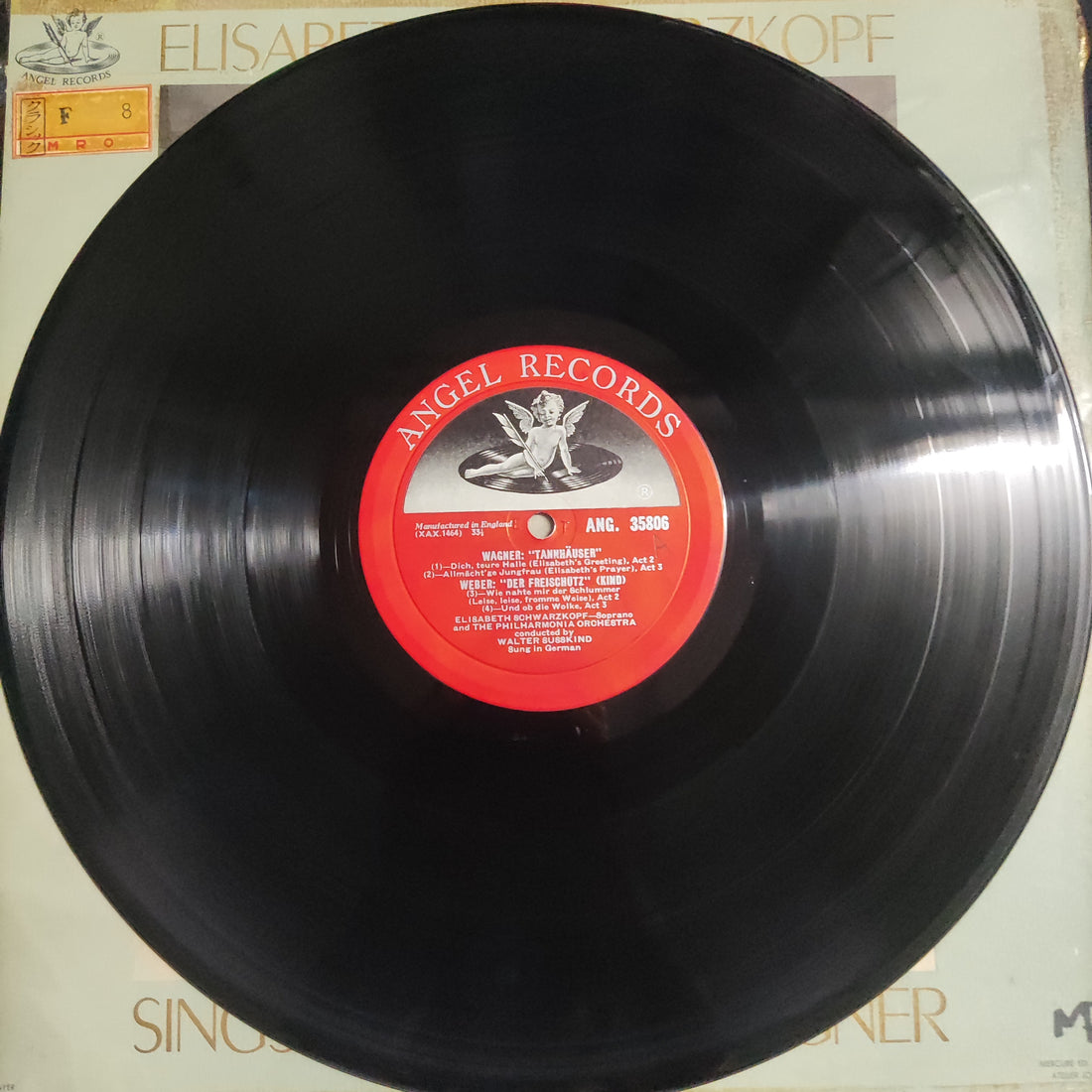แผ่นเสียง Elisabeth Schwarzkopf - Sings Weber And Wagner Vinyl VG+