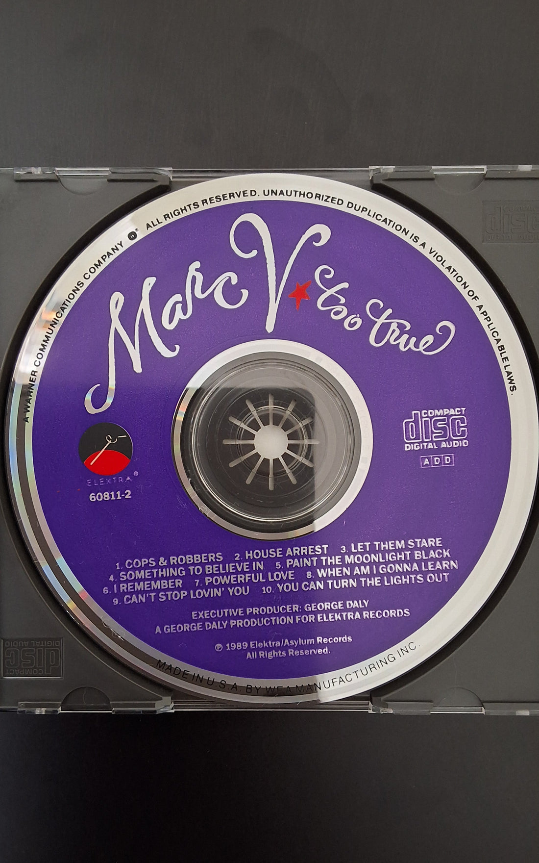 ซีดี Marc V. - Too True CD VG+