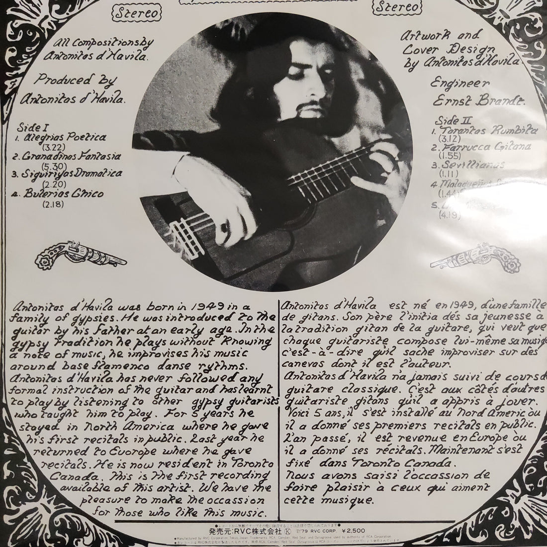 แผ่นเสียง Antonitas D'Havila - Flamenco Guitar Vol. 1 Vinyl VG+