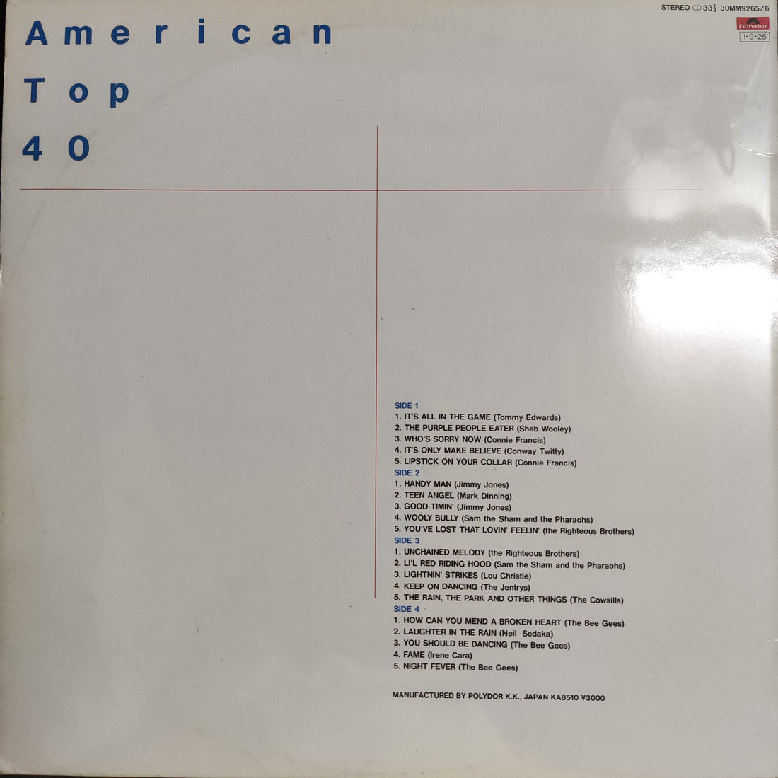 แผ่นเสียง Various - Wurlitzer American Top 40 Vinyl VG+ 2LPs