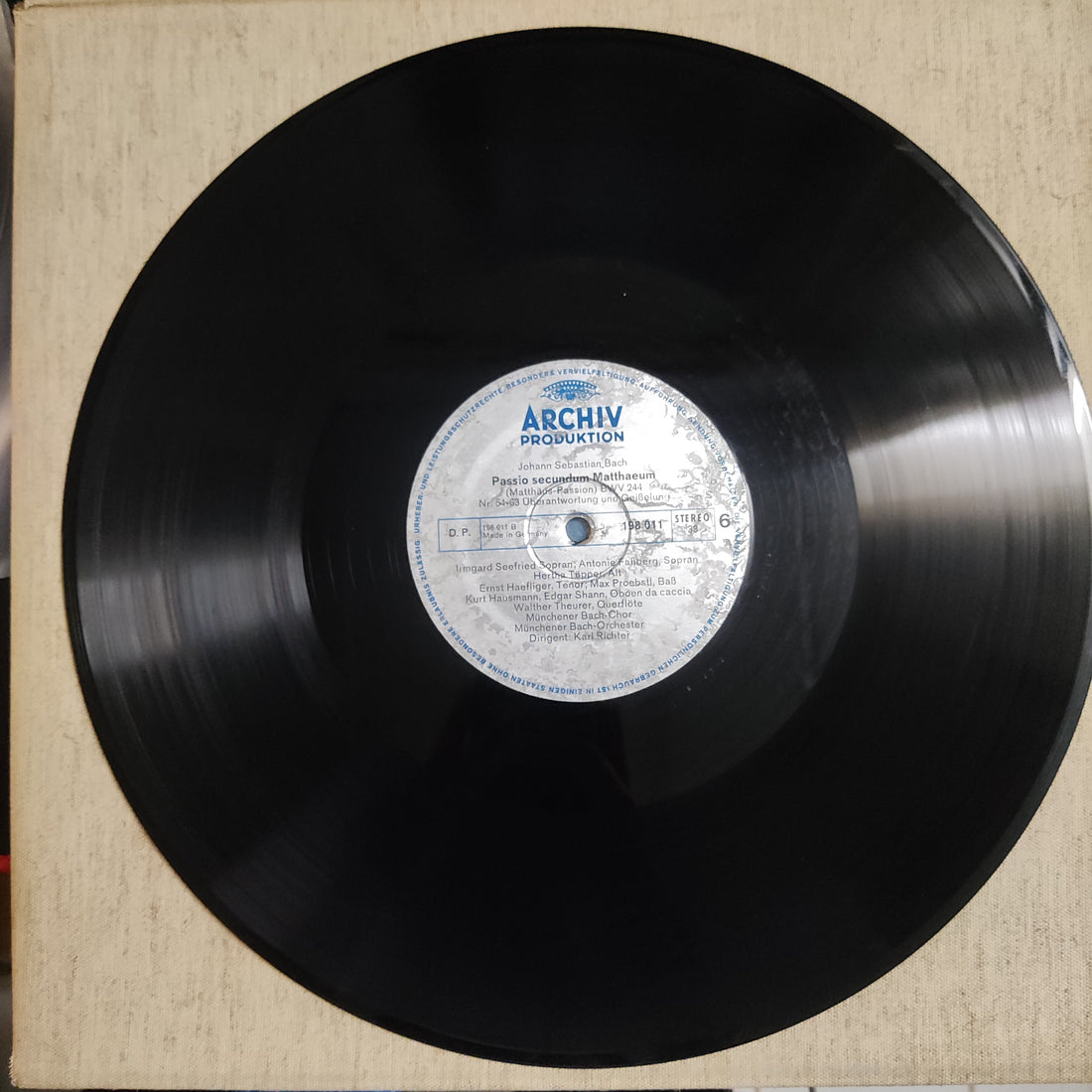 แผ่นเสียง Johann Sebastian Bach - Passio Secundum Matthaeum Vinyl VG+ 4LPs