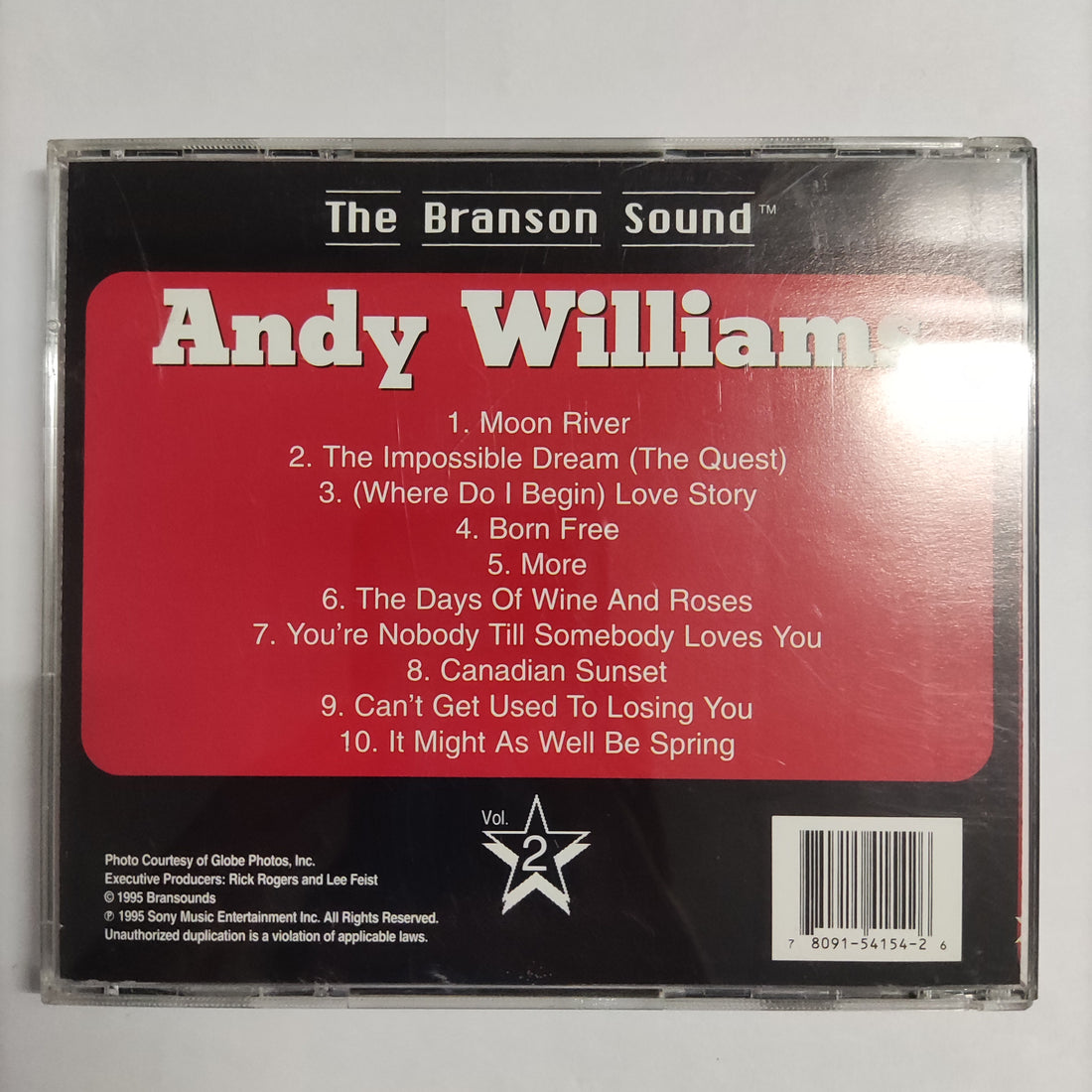 ซีดี Andy Williams - The Branson Sound Vol.2 CD VG+