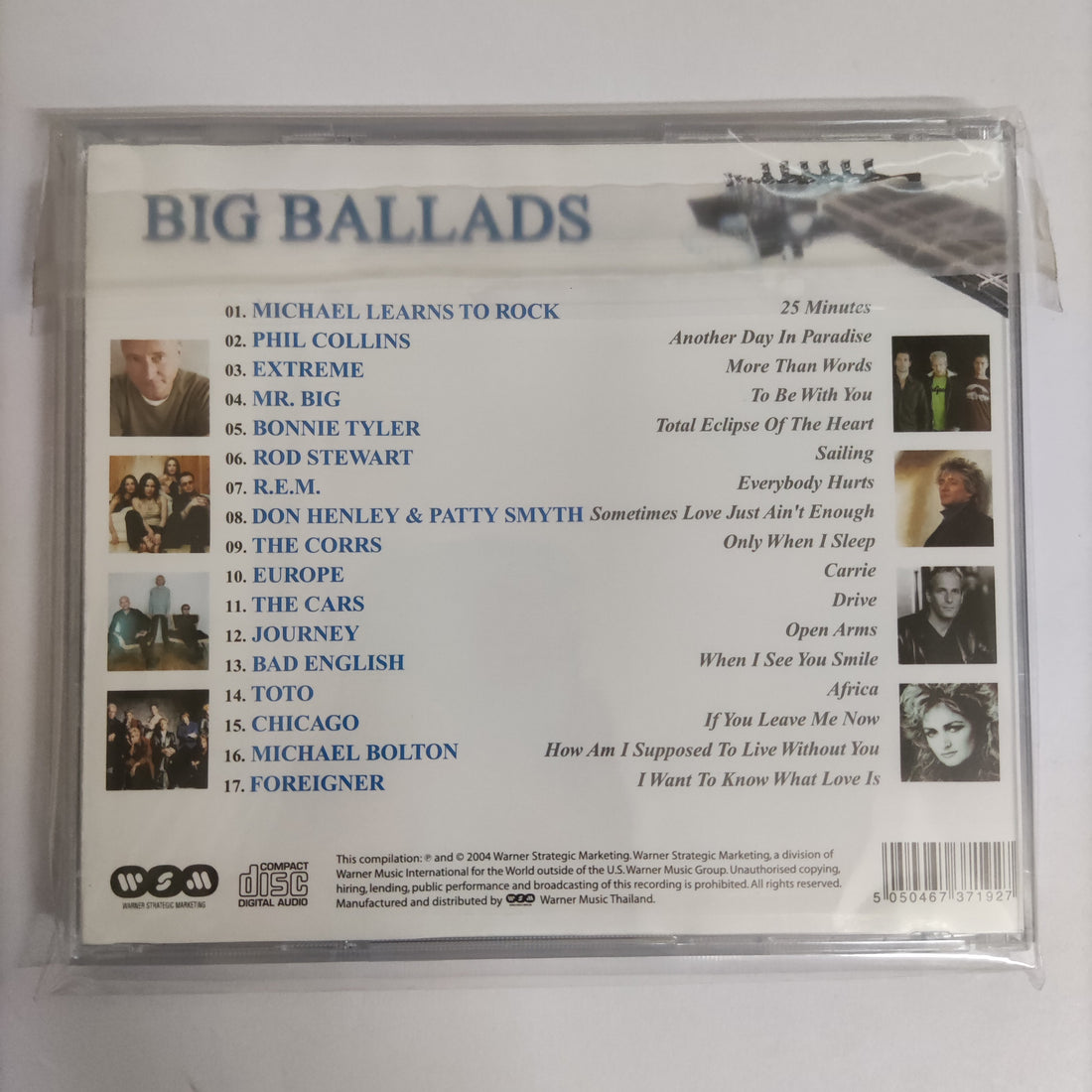 ซีดี Various - 17 Of The Biggest Power Ballads From The Biggest Stars CD NM