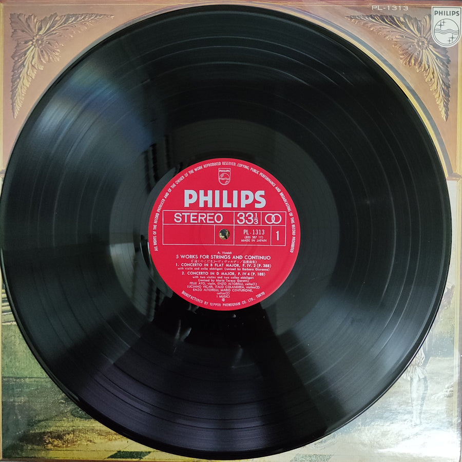แผ่นเสียง Vivaldi - I Musici / Concertos & Sonata Vinyl VG+