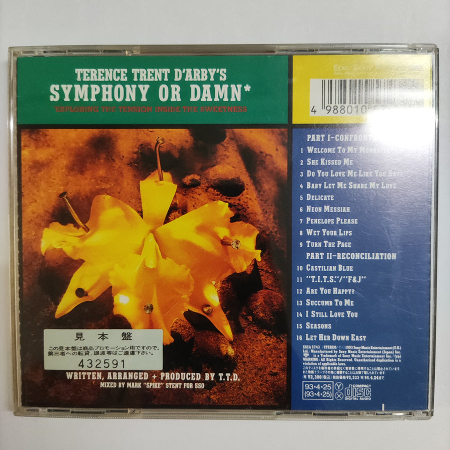 ซีดี Terence Trent D'Arby = Terence Trent D'Arby - Terence Trent D'Arby's Symphony Or Damn* = テレンス・トレント・ダービーSymphony Or Damn CD NM or M-
