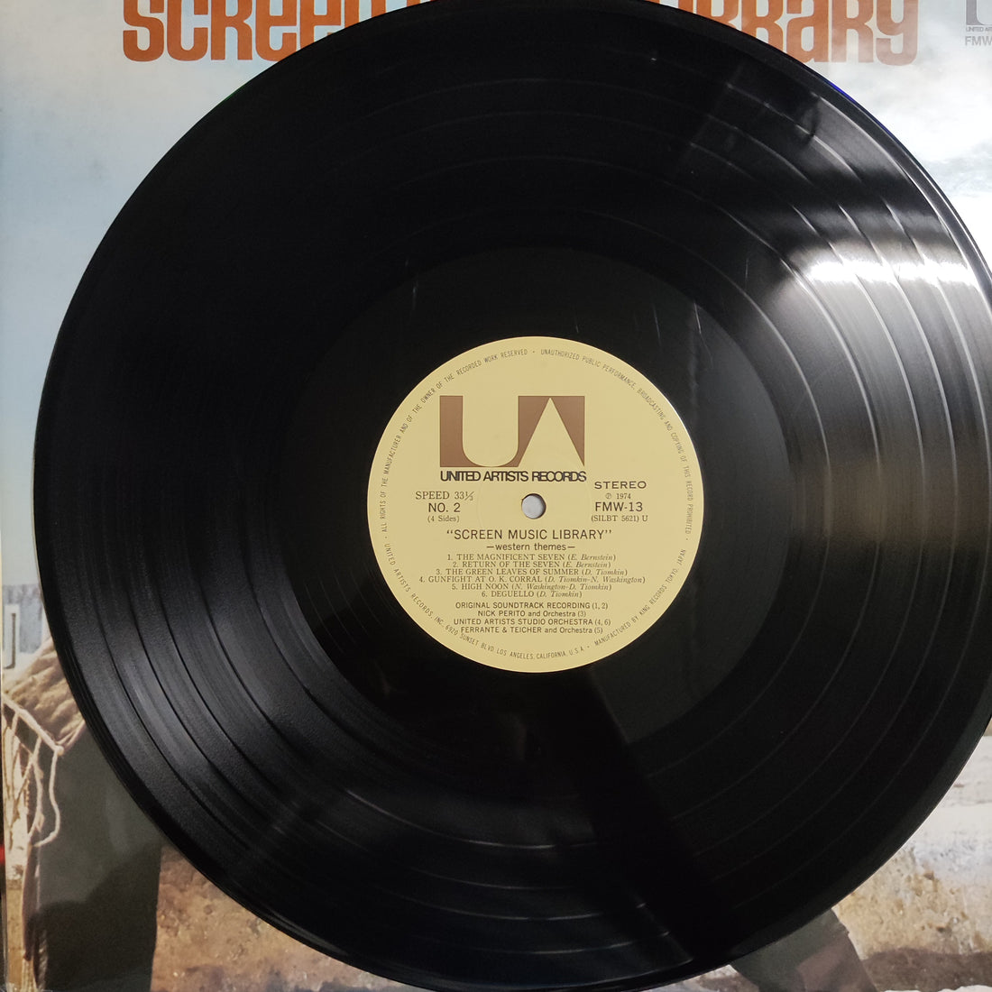 แผ่นเสียง Various - Screen Music Library Western Themes Vinyl VG+ 2LPs