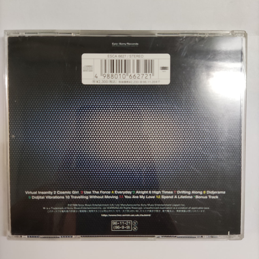 ซีดี Jamiroquai - Travelling Without Moving CD VG+