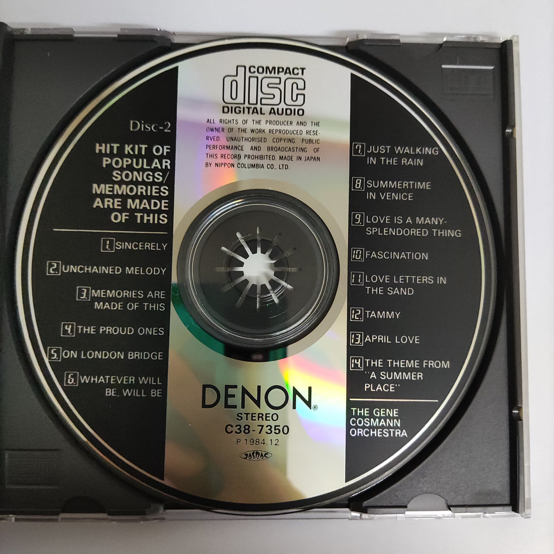 ซีดี Various - The Gene Cosmann Orchestra Hit Kit Of Popular Songs Memories Are Made Of This CD VG+