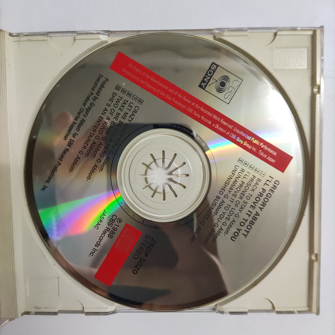 ซีดี Gregory Abbott - I'll Prove It To You CD NM or M-