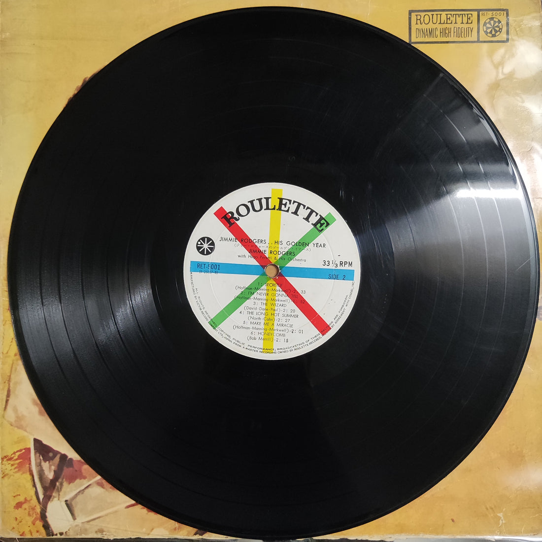 แผ่นเสียง Jimmie Rodgers , The Hugo Peretti Orchestra - His Golden Year Vinyl VG