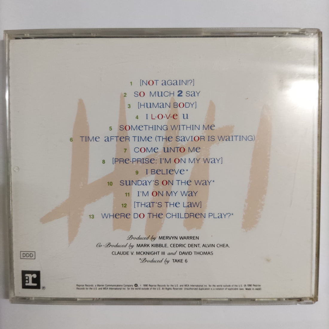 ซีดี Take 6 - So Much 2 Say CD VG+