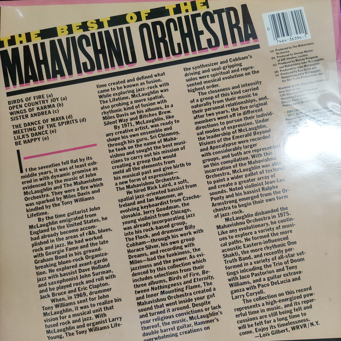 แผ่นเสียง Mahavishnu Orchestra - The Best Of The Mahavishnu Orchestra Vinyl VG+