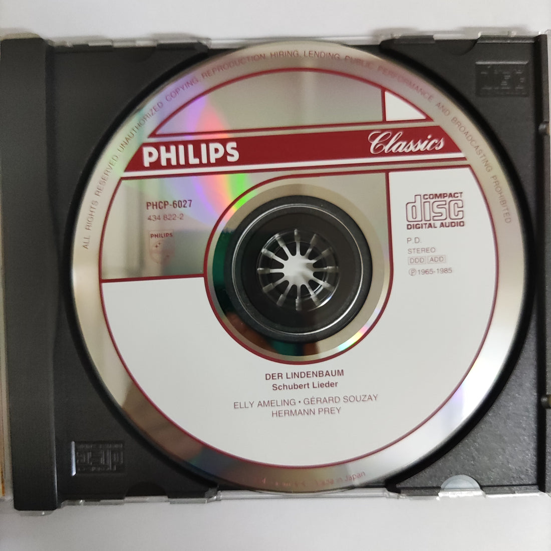 ซีดี Schubert - Der Lindenbaum Schubert Lieder CD VG+