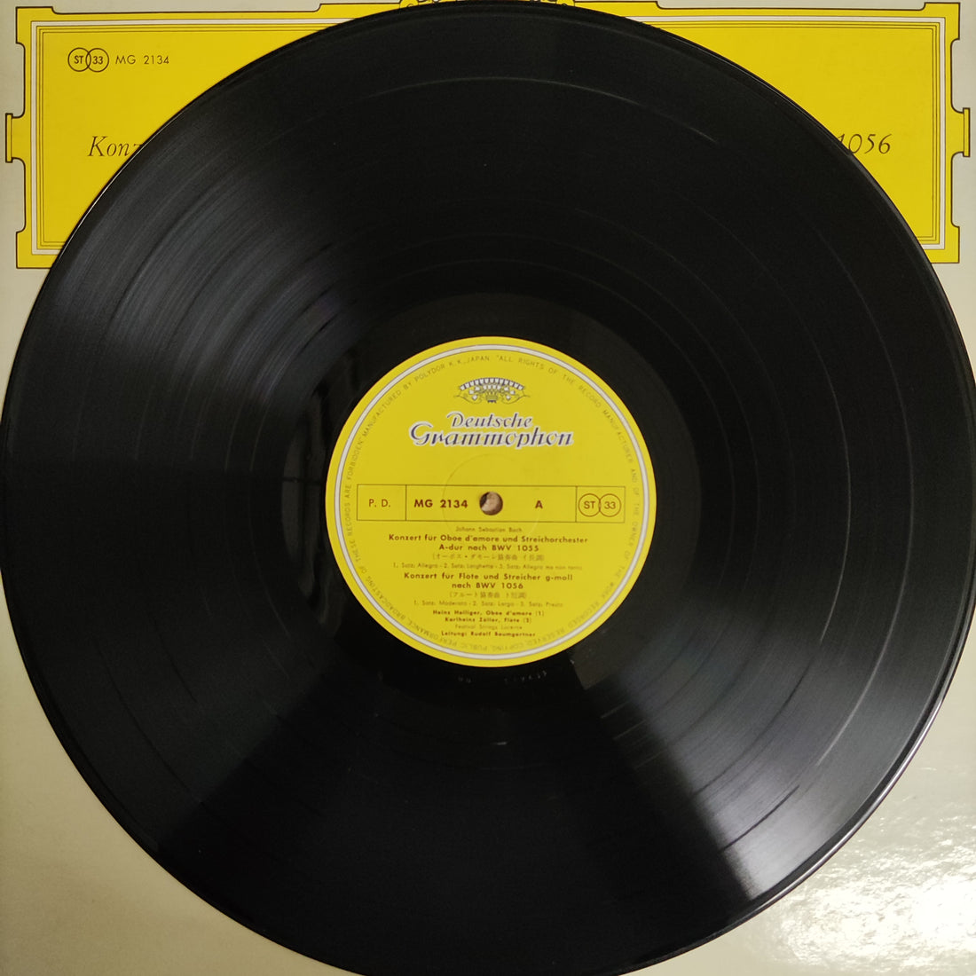 แผ่นเสียง Johann Sebastian Bach - Konzert Für Oboe D Amore Nach Bwv 1055 Flötenkonzert Nach Bwv 1056 Konzert Für 3 Violinen Nach Bwv 1064 Vinyl VG+