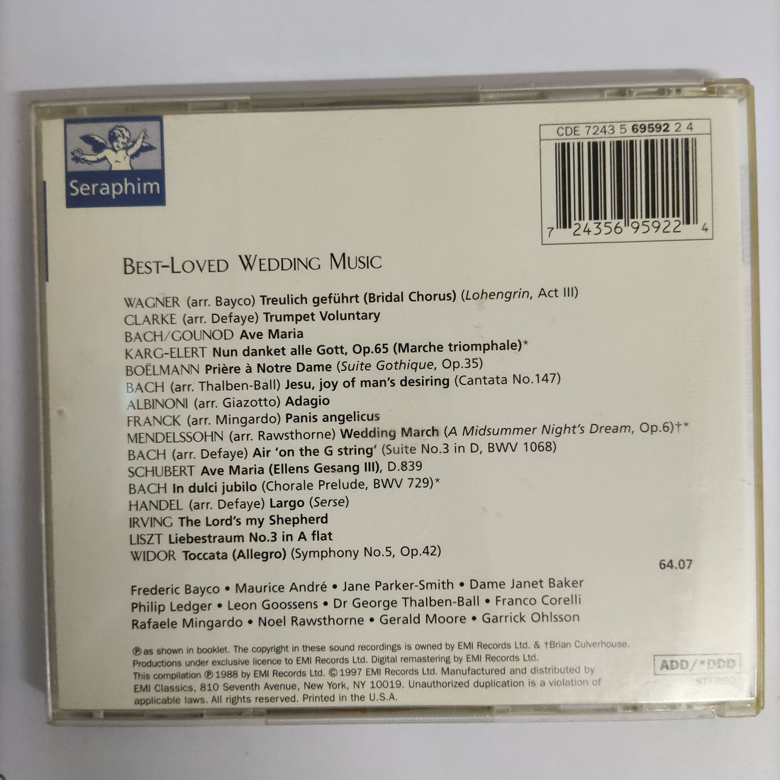 ซีดี Various - Best Loved Wedding Music CD VG