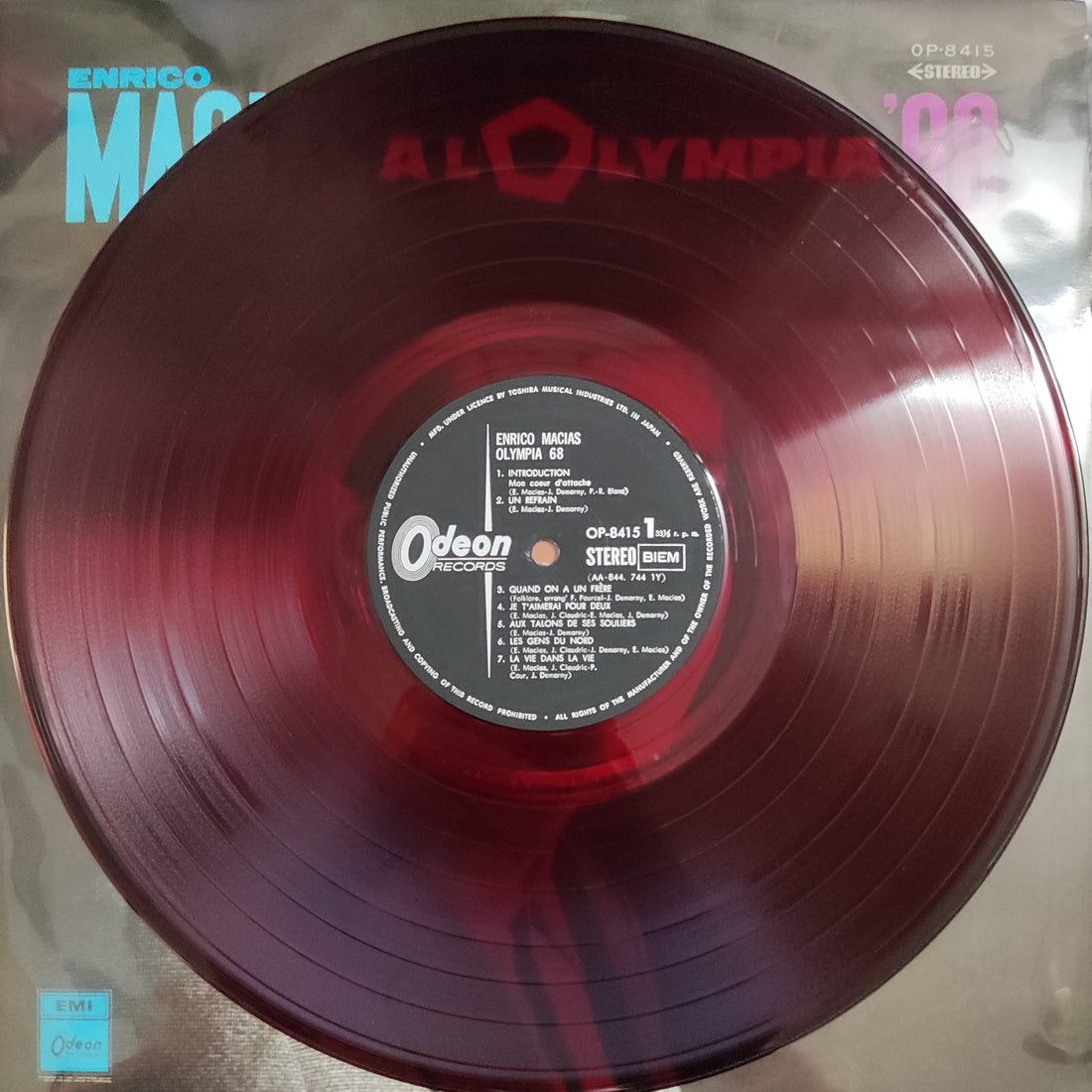 แผ่นเสียง Enrico Macias - Olympia 68 Vinyl VG+ แผ่นเสียง