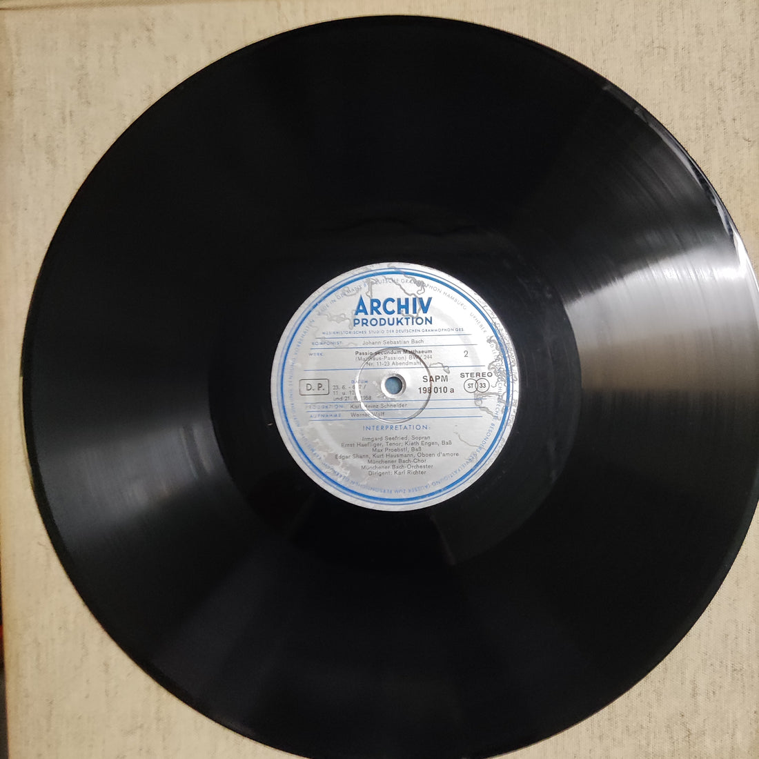 แผ่นเสียง Johann Sebastian Bach - Passio Secundum Matthaeum Vinyl VG+ 4LPs