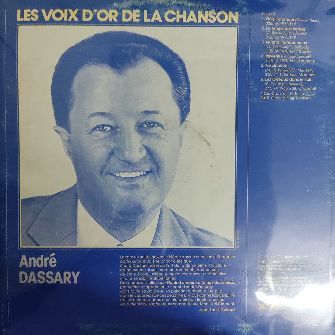 แผ่นเสียง Luis Mariano - Les Voix D'Or De La Chanson Vinyl VG