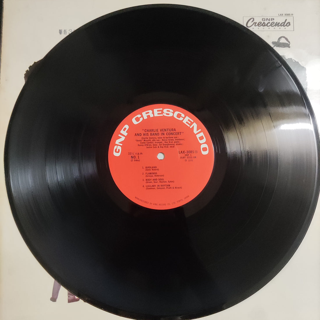 แผ่นเสียง Charlie Ventura And His Orchestra - Charlie Ventura And His Band In Concert Vinyl VG+