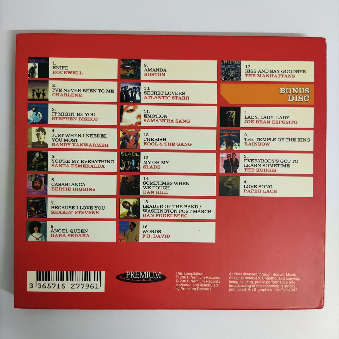 ซีดี Various - Everlasting Hits Unforgettable Love Moments CD NM 2CDs แผ่นทอง1แผ่น